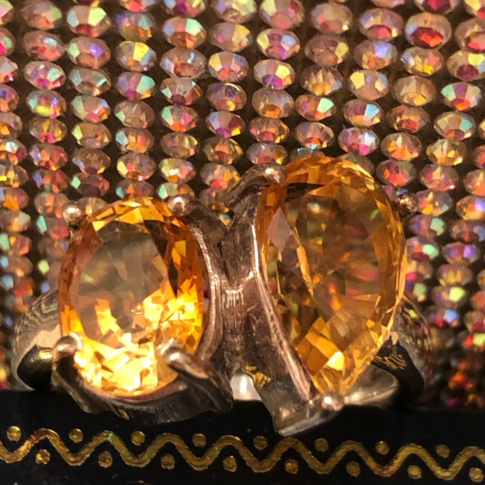 NWOT Sterling Silver Moi et Toi Citrine Ring
